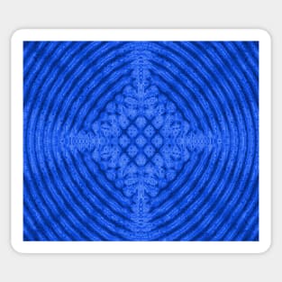 Blue Snowflake Kaleidoscope Fractal Sticker